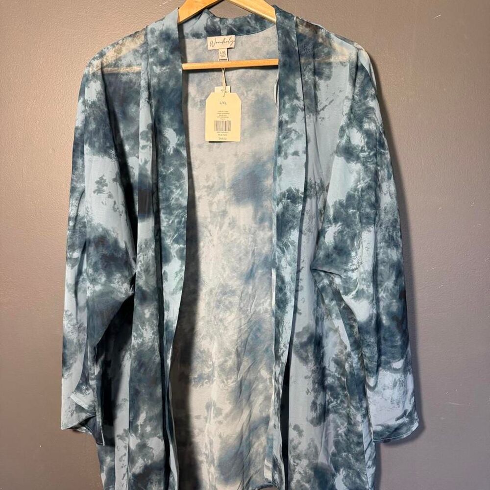 Wonderly Women's Tie Dye Sheer Cardigan Size L/XL NWT